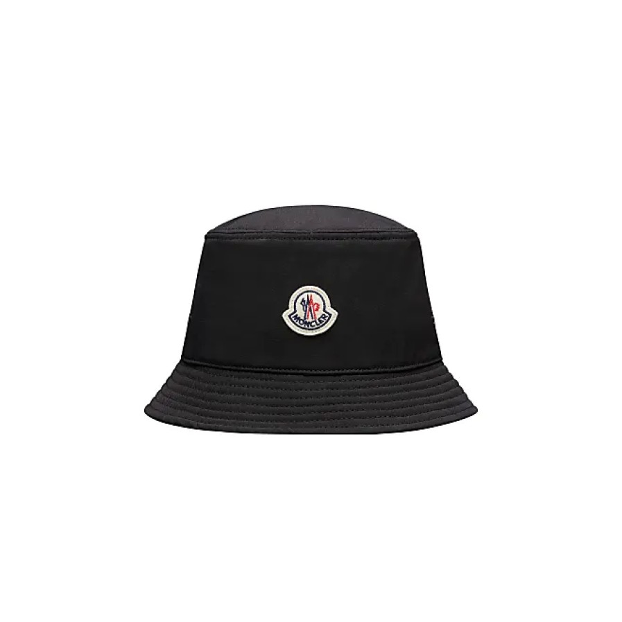 Femmes Moncler Chapeaux | Chapeau Bob En Coton Noir Taille M