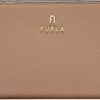 Femmes Furla Portefeuilles | Portefeuille Camelia Compact Gris Cuir De Veau Graine Gris Femme