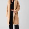 Femmes Boden Manteaux | Veste Trench Sherpa Surdimensionnee En Beige Chameau, Taille: Moyen