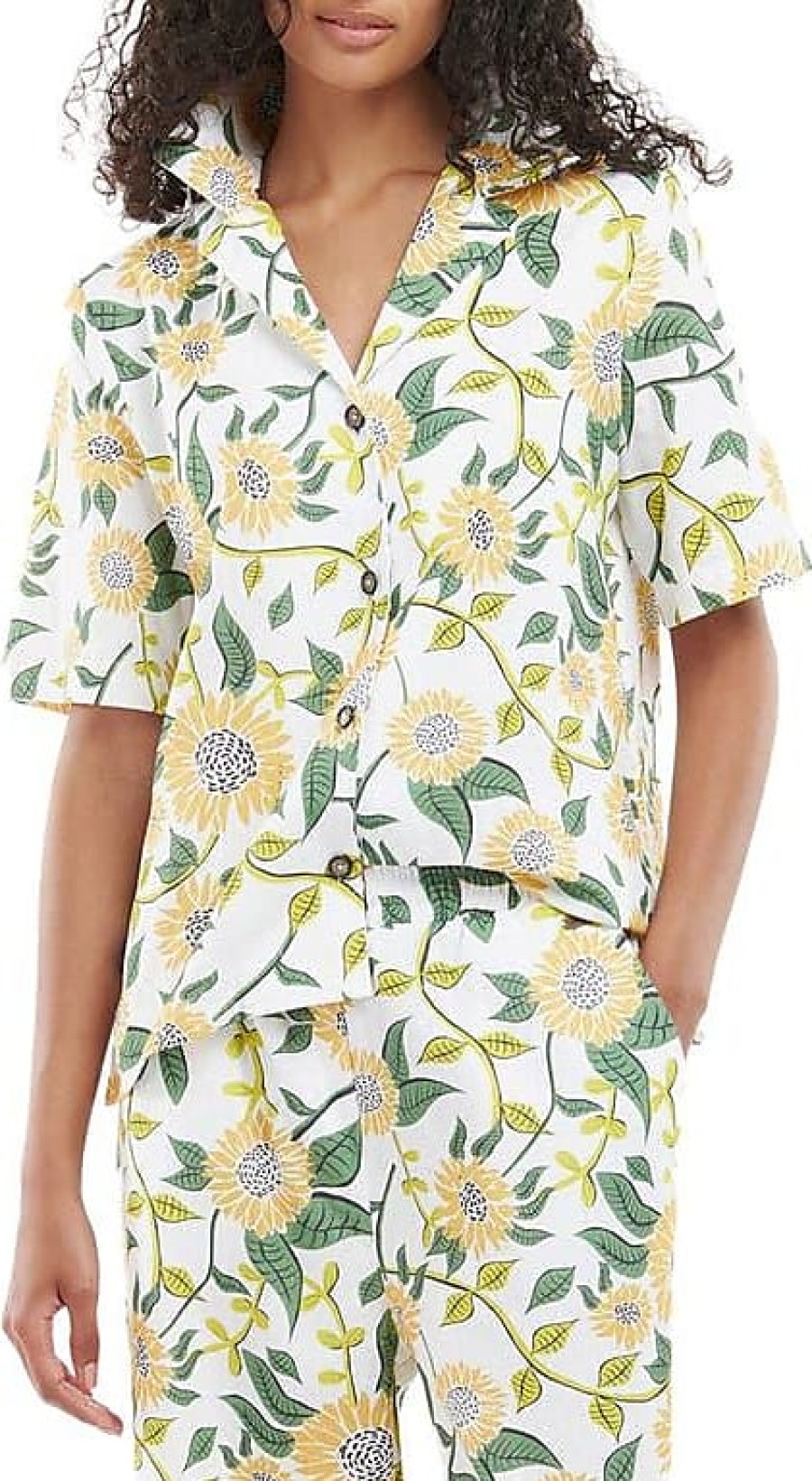 Femmes 73 Londres Chemises | Chemise De Camp Florale Bloomfield En Tournesol Multiple Chez Nordstrom, Taille 6 Us