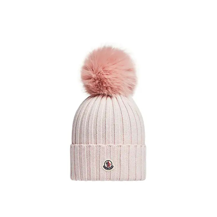 Femmes Tous les saints Chapeaux D'Hiver | Bonnet En Laine Avec Pompon Rose Taille Unique