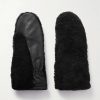 Hommes Tous les saints Gants | Mitaines En Peau De Mouton - Noir - Taille Unique