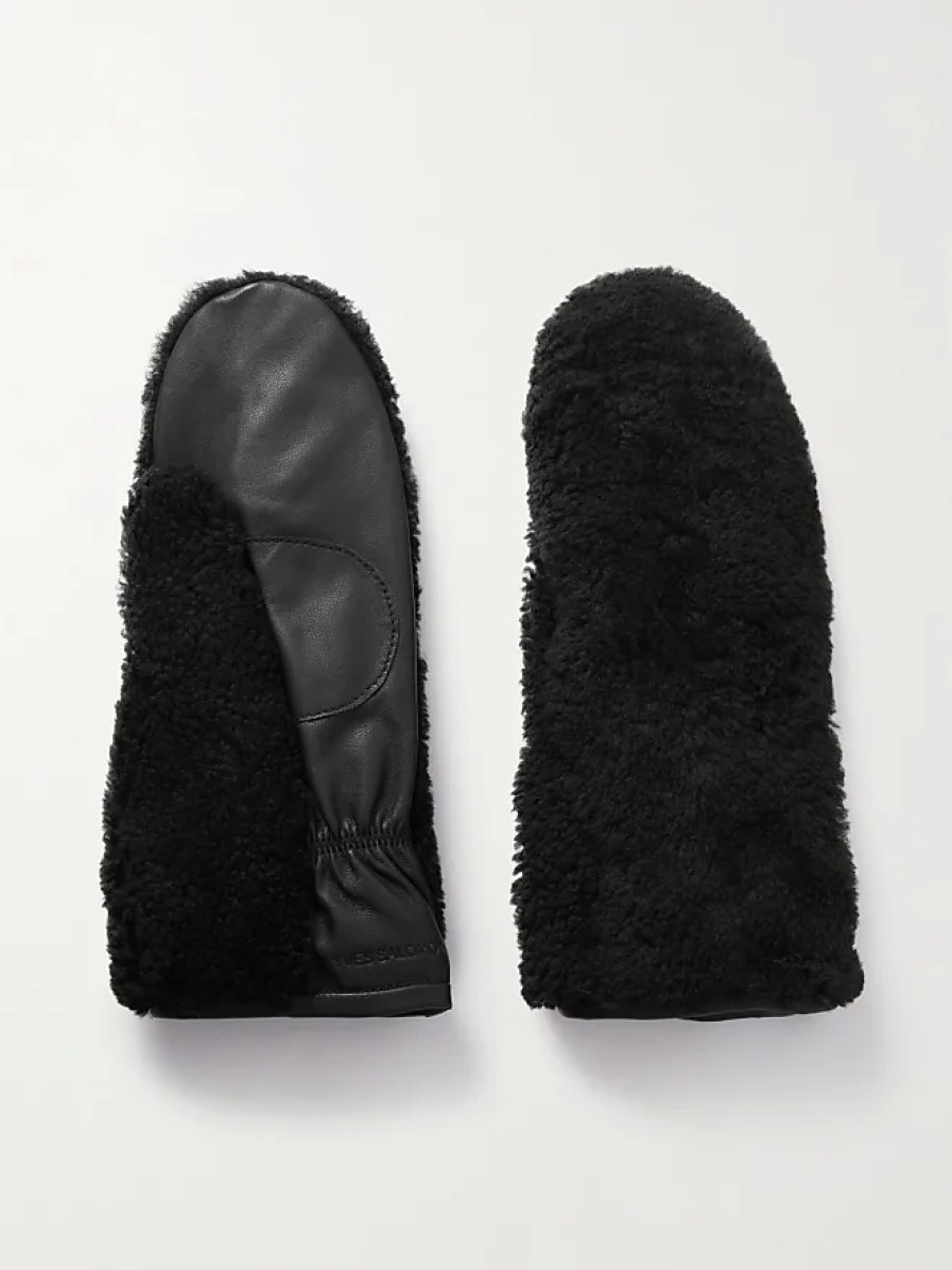 Hommes Tous les saints Gants | Mitaines En Peau De Mouton - Noir - Taille Unique