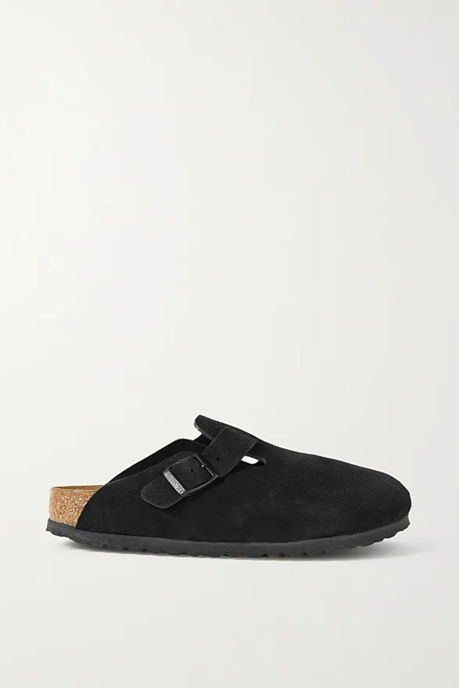 Femmes Birkenstock Chaussons | Sabots Boston En Daim - Noir - It35,It36,It37,It38,It39,It40,It41,It42