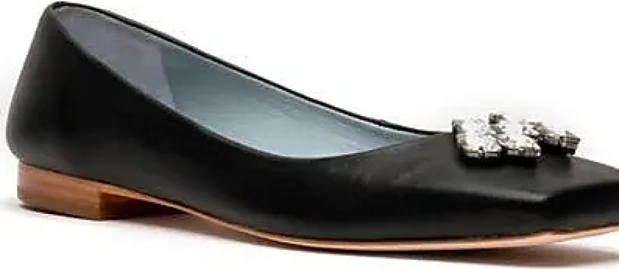 Femmes Prada Chaussures En Cuir | Chaussures Plates En Cuir Napa A Bout Carre En Noir Chez Nordstrom, Taille 6,5