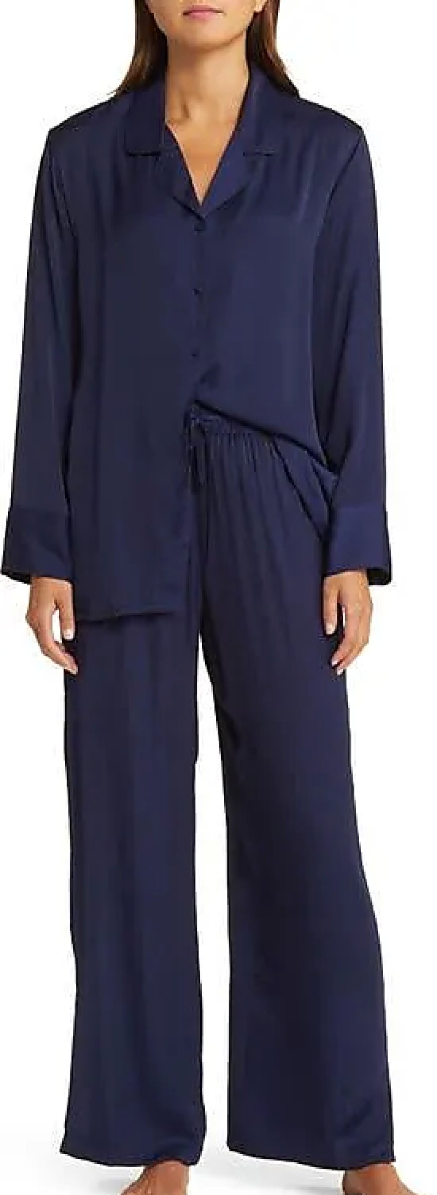 Femmes Karen Neuburger Vetements De Detente | Pyjama Surdimensionne Classique Et Cool En Caban Bleu Marine Chez Nordstrom, Taille X-Small