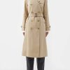 Femmes Majé Manteaux | Trench-Coat En Gabardine De Coton Waterloo