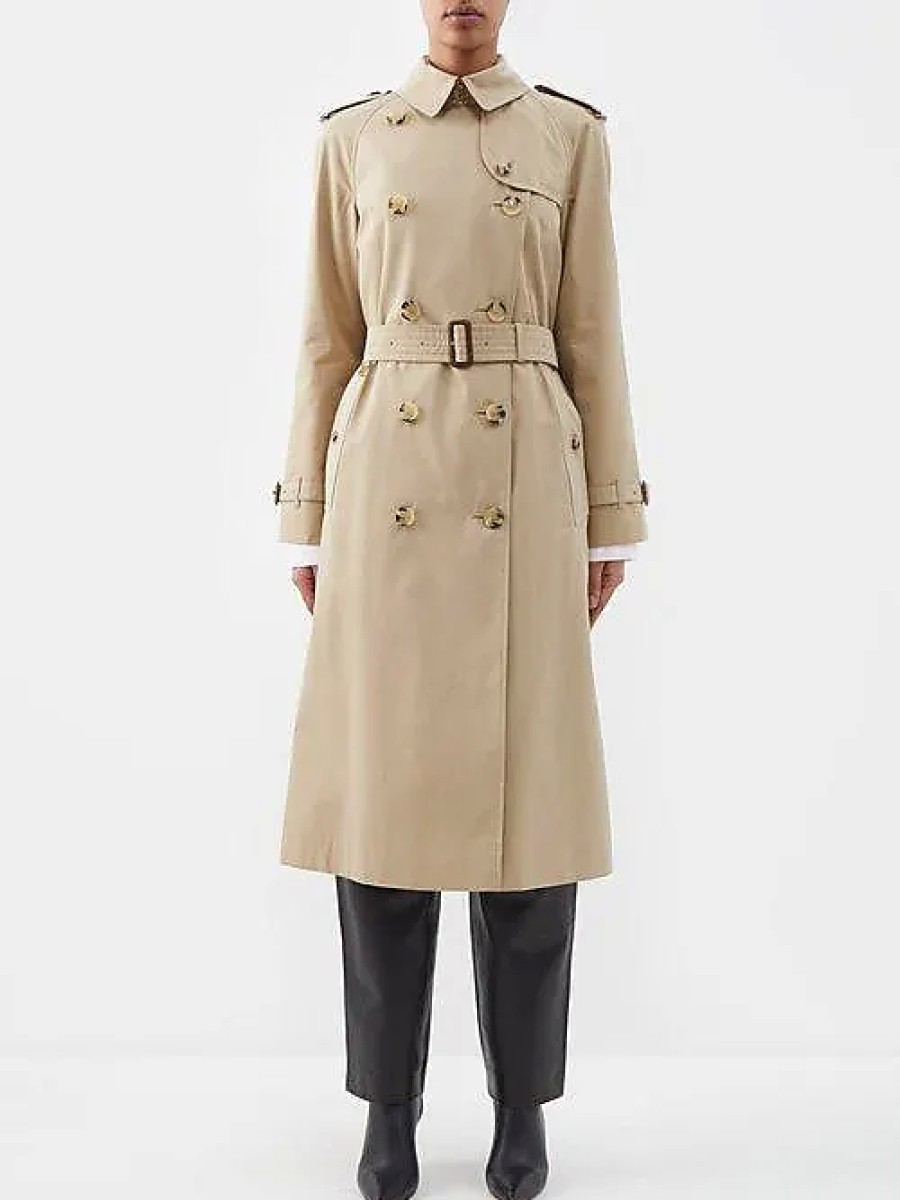 Femmes Majé Manteaux | Trench-Coat En Gabardine De Coton Waterloo