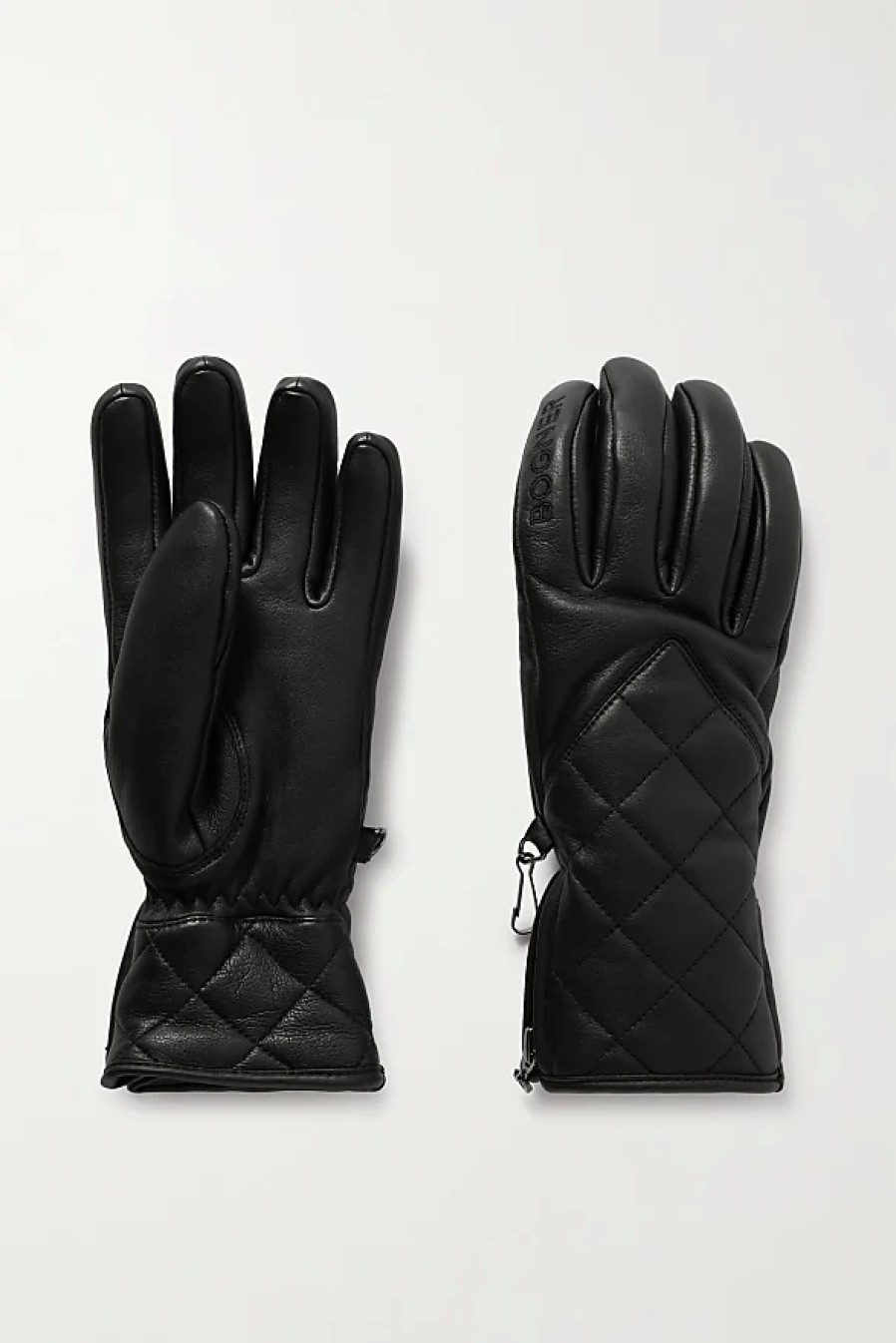 Femmes Beau Stockholm Gants | Gants De Ski En Cuir Rembourres Matelasses Dana Sport - Noir - 6.5,7,7.5,8