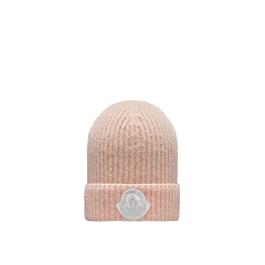 Femmes Boden Chapeaux D'Hiver | Bonnet En Laine Melangee Rose Taille Unique