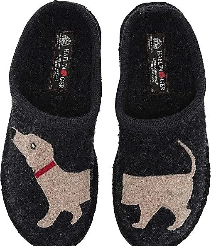 Femmes Haflinger Chaussons | Doggy Slipper (Captains Blue) Pantoufles Pour Femmes