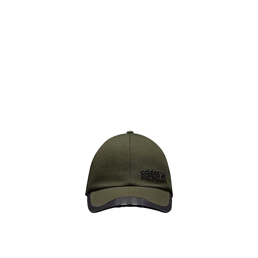 Hommes Moncler Casquettes | Casquette De Baseball En Gabardine Vert Taille Unique