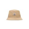 Femmes Moncler Chapeaux | Chapeau Bob En Coton Beige Taille M