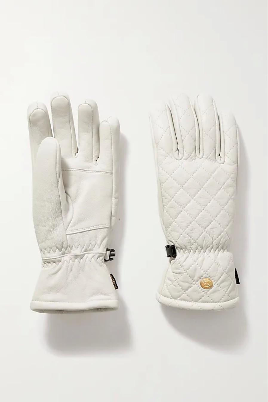 Femmes Beau Stockholm Gants | Gants En Cuir Matelasses Rembourres Nishi - Blanc - 6.5,7,7.5,8