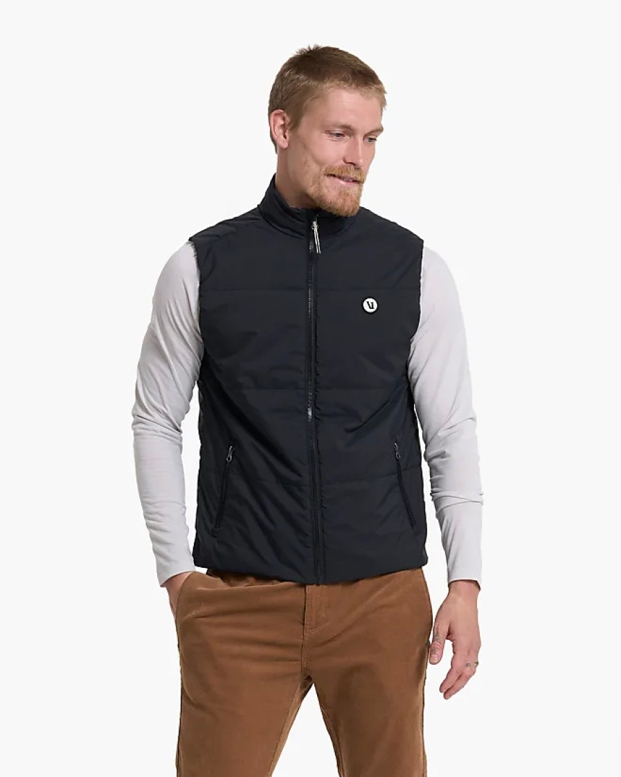 Hommes Moncler Gilets | Gilet Isole Echo | Noir | Petit