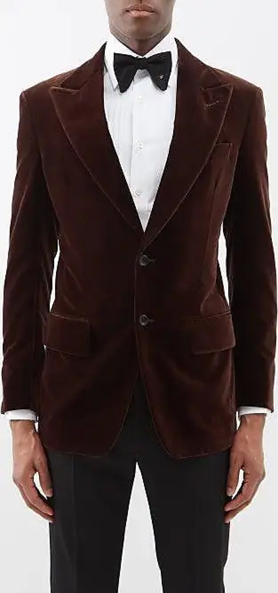 Hommes Emporio Armani Costumes | Veste De Costume En Velours De Coton A Simple Boutonnage Cooper