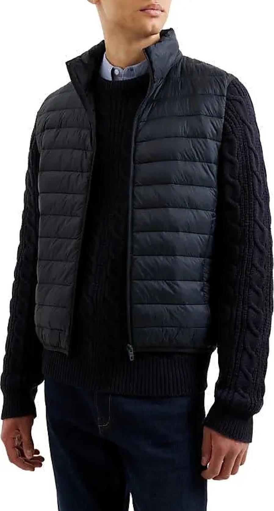 Hommes Moncler Gilets | Gilet Matelasse En Nylon Hydrofuge Row 3 En Bleu Marine Fonce Chez Nordstrom, Taille X-Large