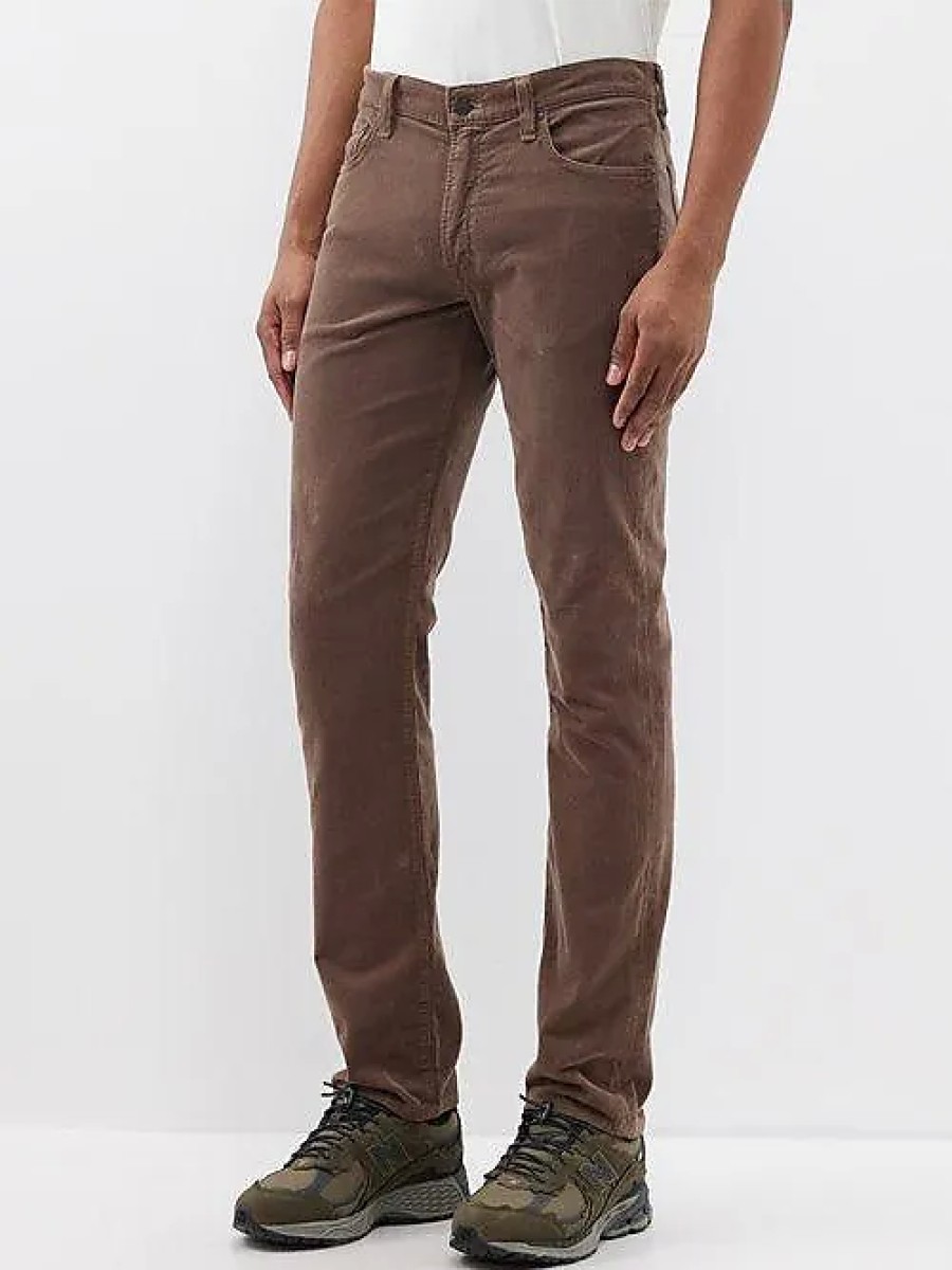 Hommes Chiffon et os Pantalon | Citizens Of Humanity - Pantalon Slim En Velours Cotele De Coton Melange Gage - Homme - Marron Beige