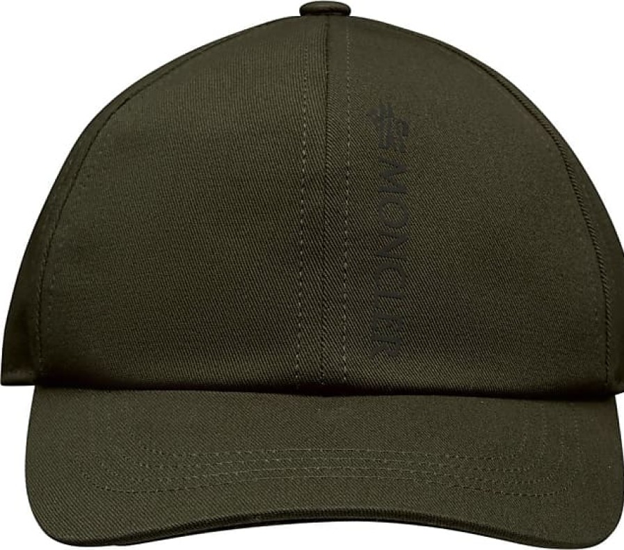 Hommes Moncler Casquettes | Casquette De Baseball En Gabardine Vert Taille Unique