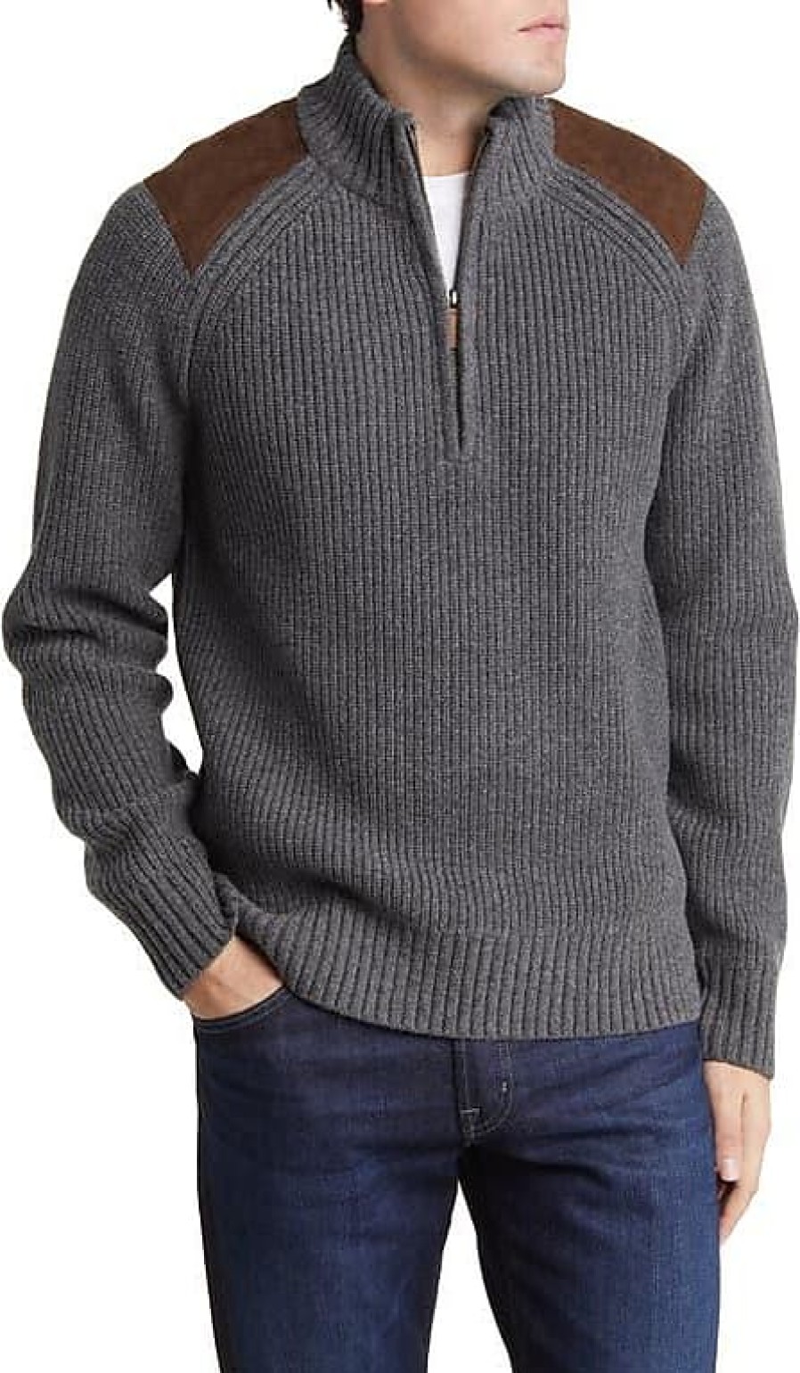 Hommes polo Ralph Lauren Chandails | Pull Demi-Zippe En Laine Militaire A Cliff Chez Nordstrom, Taille Moyenne