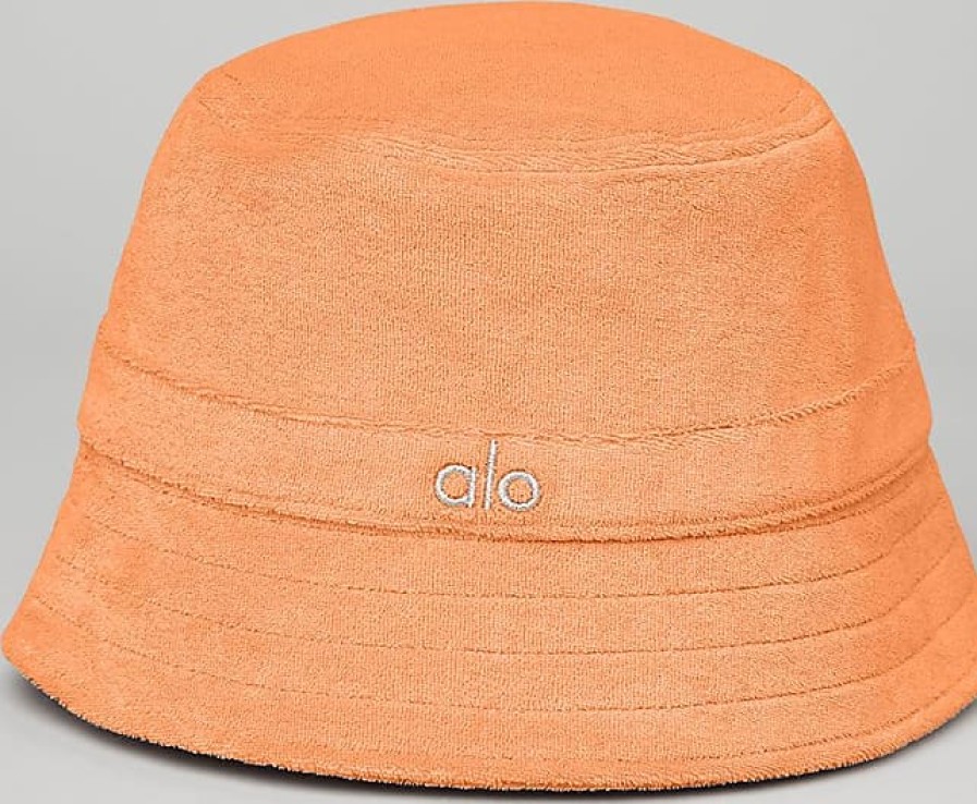 Femmes Moncler Chapeaux | Chapeau Bob Terry Beachside En Orange Cantaloup