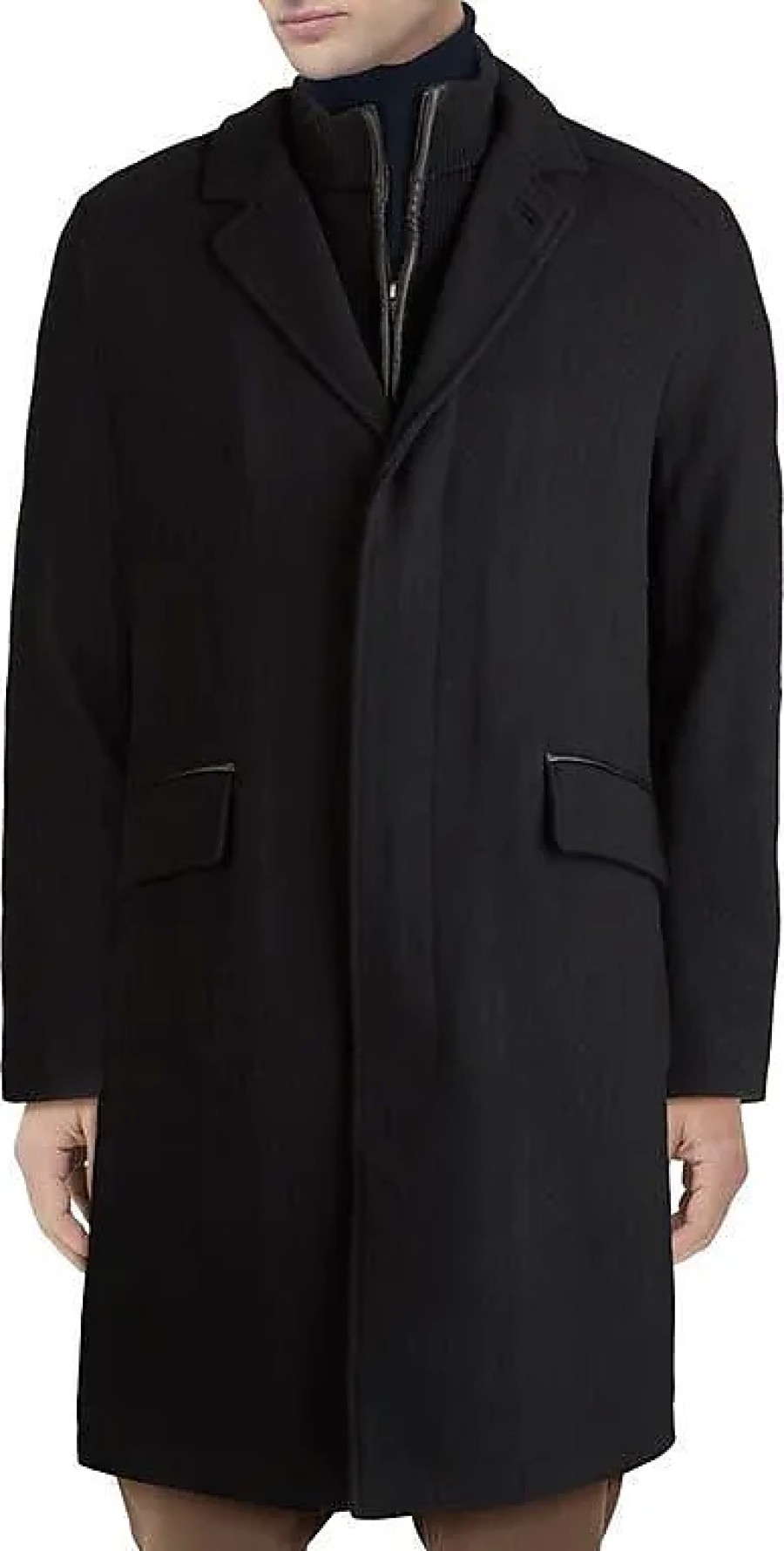 Hommes Bernache du Canada Manteaux | Manteau En Serge De Laine Melangee En Noir Chez Nordstrom, Taille Moyenne