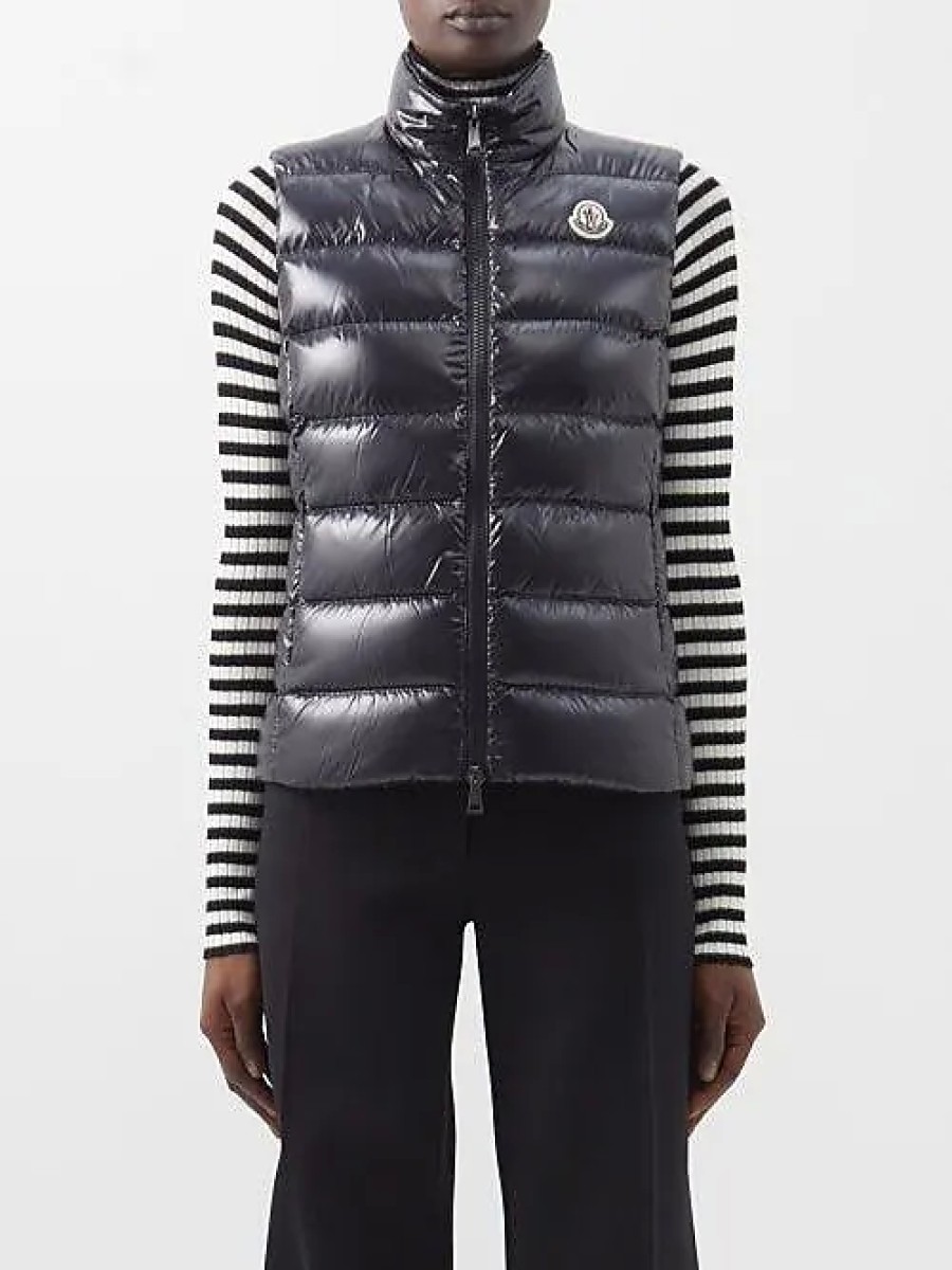 Femmes LLBean Gilets | Ghany Laque Veste Matelassee En Duvet - Femme - Noir