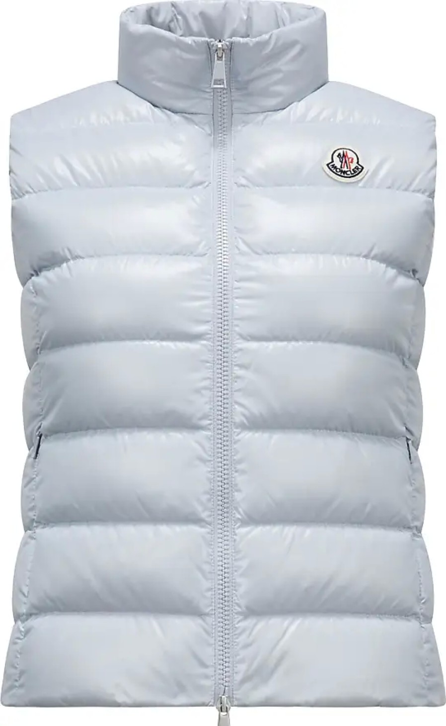 Femmes Moncler Gilets | Ghany Doudoune Gris Taille 1