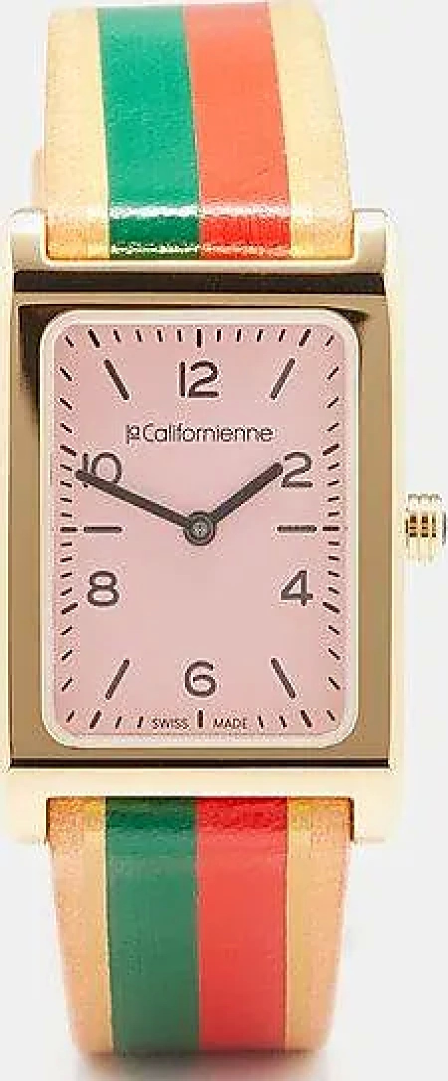 Femmes Ted Boulanger Montres | Lacalifornienne - Montre Daybreak Spinelle, Cuir & Plaque Or - Femme - Rose Multi