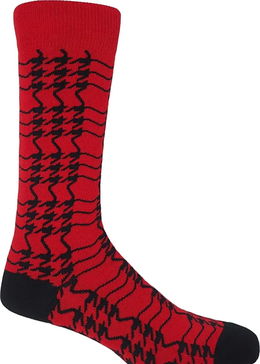 Hommes Alo Yoga Sous-Vetement | Chaussettes Homme Pied-De-Poule - Cerise