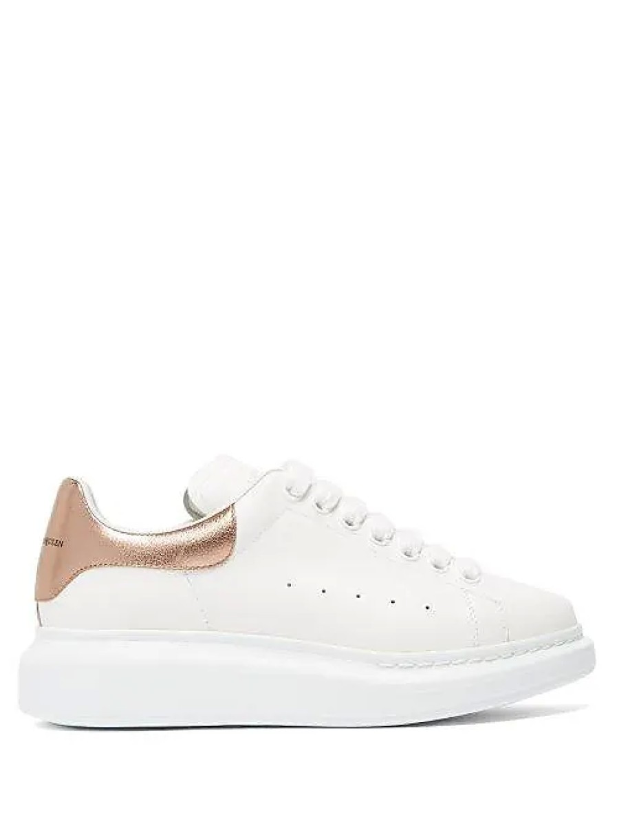 Femmes OIE d'or Chaussures D'Ete | Alexander Mcqueen - Baskets Surdimensionnees En Cuir - Femme - Blanc Multi