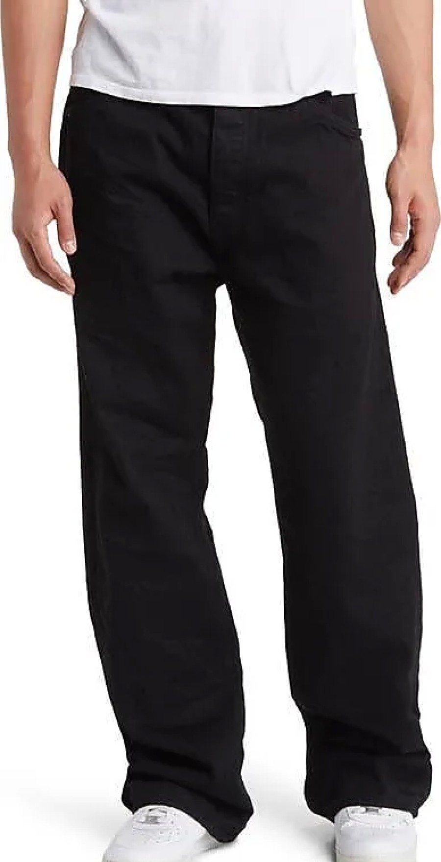 Hommes Luca Faloni Jeans | Jean Large Coupe Decontractee En Noir Chez Nordstrom, Taille 28