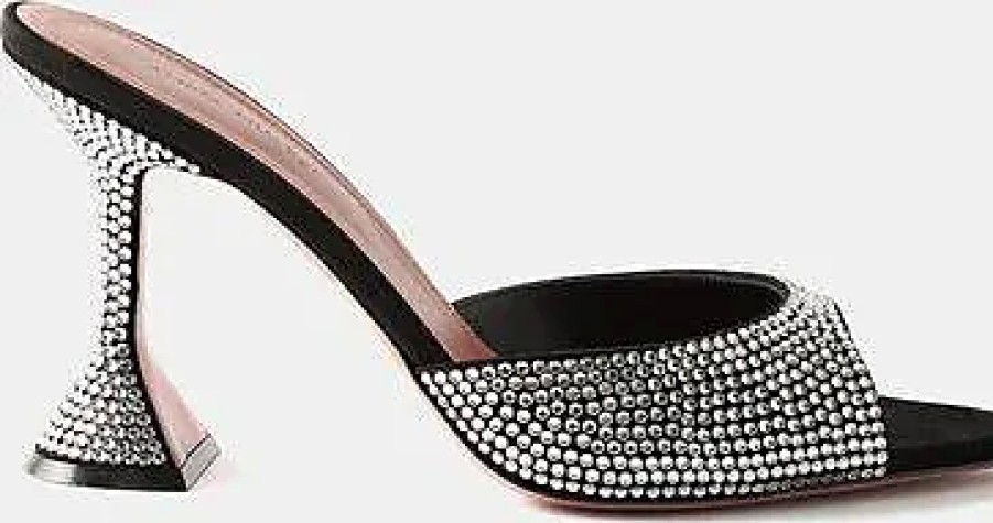 Femmes Marche douce Mules | Mules En Daim Ornees De Cristaux Caroline 95