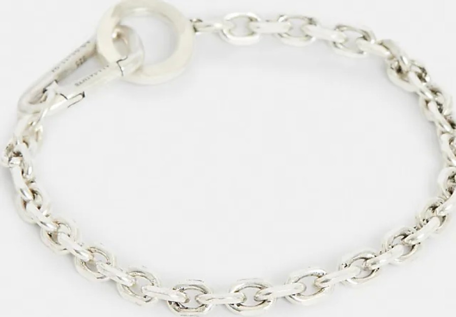 Hommes Mont blanc Bijoux | Bracelet Chaine En Argent Sterling Geo