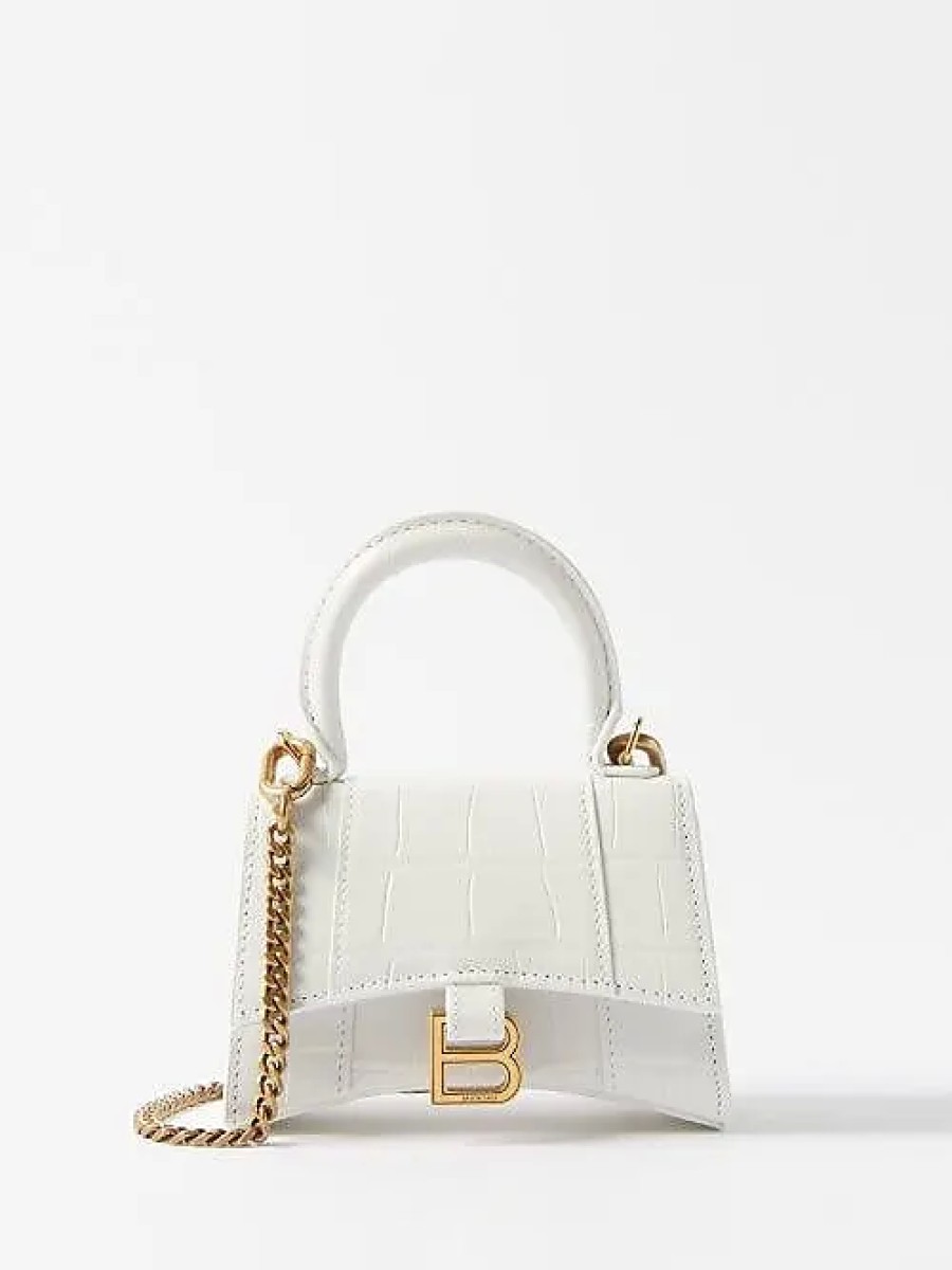 Femmes Saint-Laurent Sacs | Mini Sac Bandouliere Effet Crocodile Hourglass