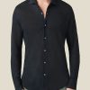 Hommes Tous les saints Chemises | Chemise En Jersey De Lin Noire