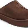 Femmes Ganni Chaussons | Ugg(R) Discoquette Pantoufle En Peau De Mouton Veritable En Cedre Brule/Naturel Chez Nordstrom, Taille 10