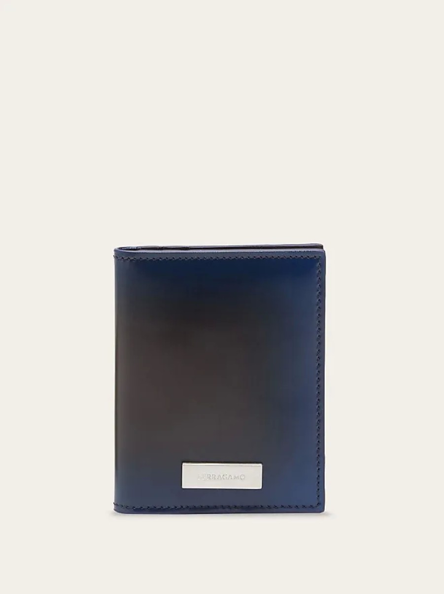 Hommes Mont blanc Portefeuilles | Porte-Cartes De Credit Pour Homme Avec Details Nuances Testa Di Moro/Lapis Lazuli