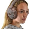 Femmes CC Cache-Oreilles | Cache-Oreilles Reglables Doux Et Chauds Pour L'Hiver, Sherpa Taupe