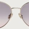 Femmes Prada Des Lunettes De Soleil | Lunettes De Soleil Femme Or Rose/Gris Rose Degrade