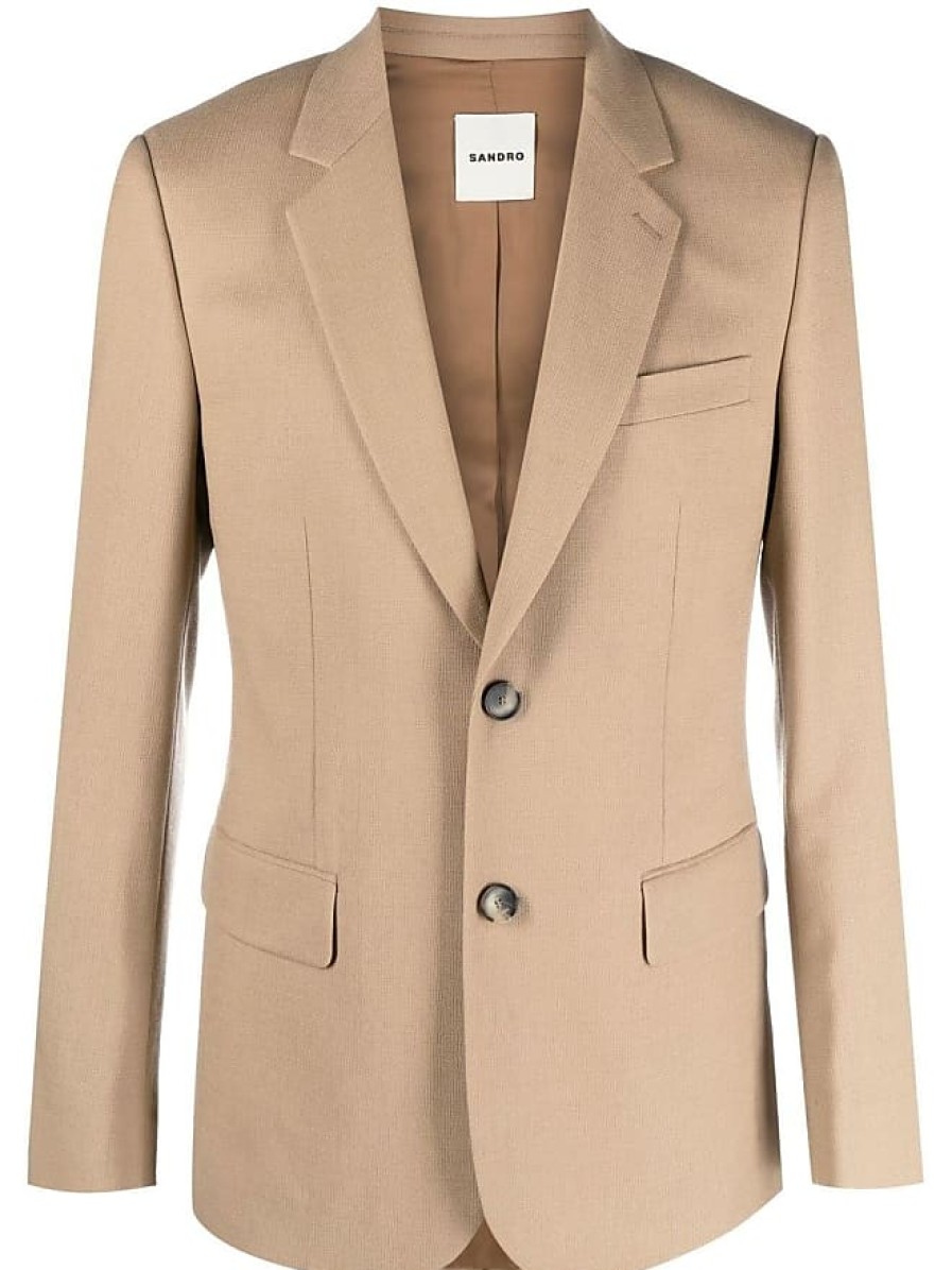 Femmes Reiss Costumes | Blazer A Boutonnage Simple Legacy - Hommes - Polyester/Spandex/Elasthanne/Viscose/Laine - 46 - Neutres