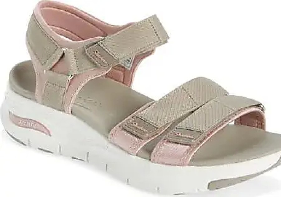 Femmes Tous les saints Des Sandales | Sandale De Sport Arch Fit Fresh Bloom En Taupe/Rose Chez Nordstrom, Taille 11