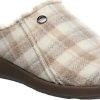 Femmes Ganni Chaussons | Pantoufle En Laine Tartan Douillette En Ble Chez Nordstrom, Taille 10