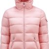 Femmes Moncler Vestes | Doudoune Courte Gles Rose Taille 4