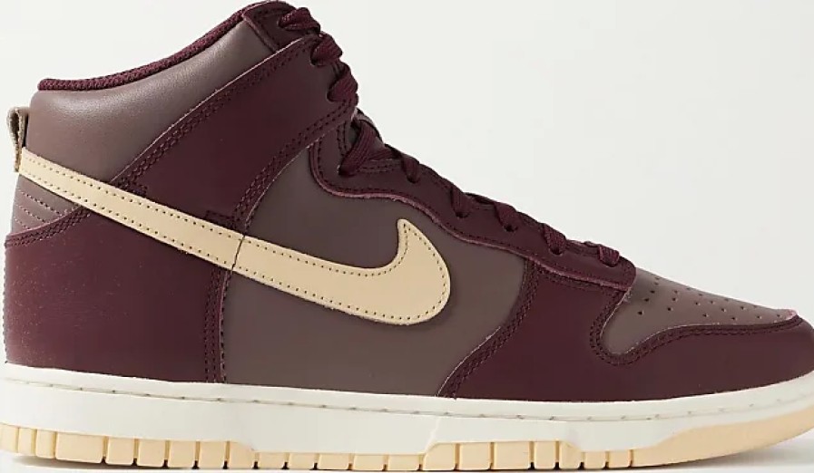 Femmes CUOIERIA Bottines | Baskets Dunk High En Cuir - Bordeaux - Us5, Us5.5, Us6, Us6.5, Us7, Us7.5, Us8, Us8.5, Us9, Us9.5, Us10, Us10.5, Us11