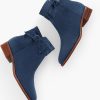 Femmes Carmen Bottines | Bottines Tish Bow - Daim - Bleu - 6 1/2 M Talbots