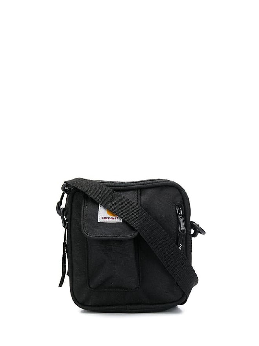 Hommes Carhartt Travail en cours Sacs | Sac Messager Essentials Minimum - Homme - Polyester - Taille Unique - Noir