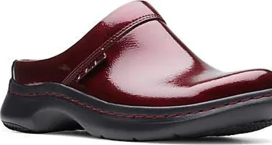 Femmes Mia Mules | Clarks(R) Clarkspro Sabot En Brevet Bordeaux Chez Nordstrom, Taille 11