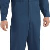 Hommes Dickies Combinaisons | Salopette Et Combinaison En Coton Boutonnee Sur Le Devant Pour Homme, Vetements De Travail, Bleu Marine, 50 Us