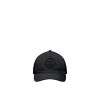 Femmes Moncler Casquettes | Casquette De Baseball En Satin Noir Taille Unique